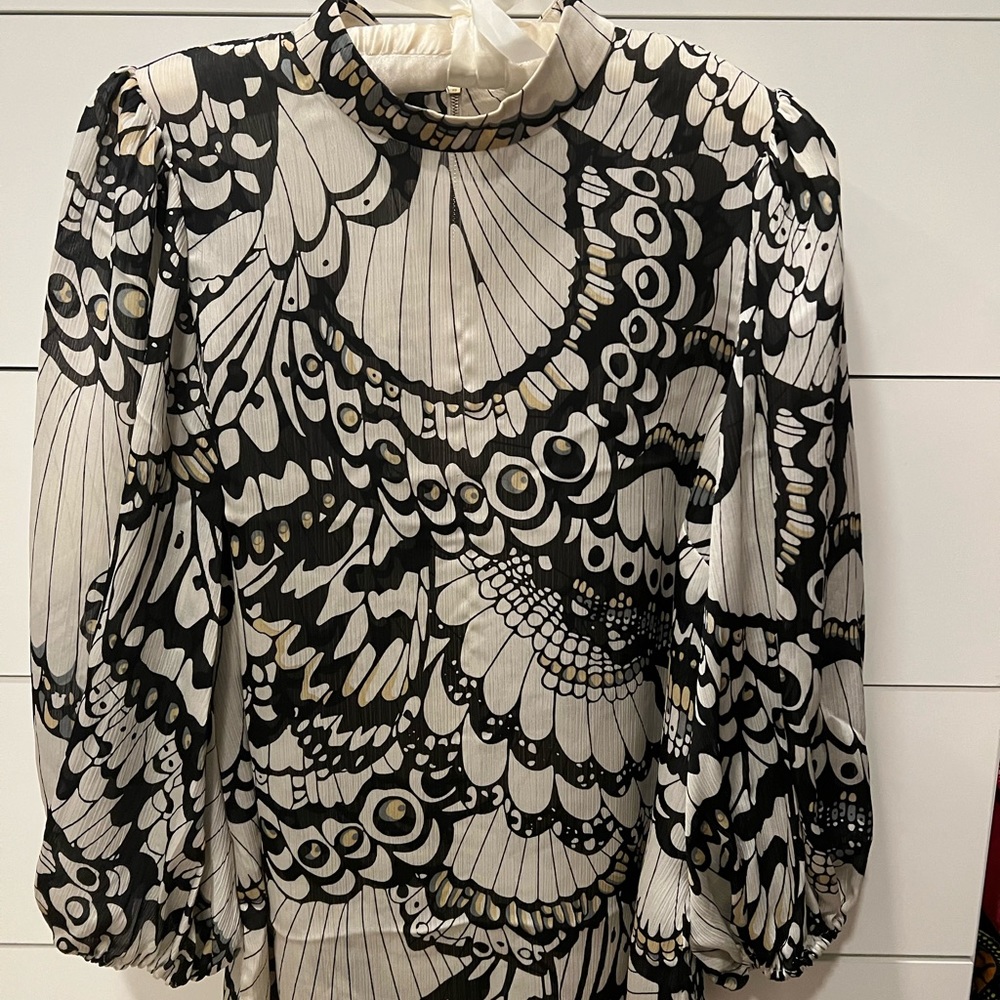Ted Baker cream patterned blouse - size 2